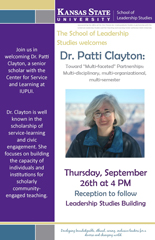 Poster for Dr. Clayton