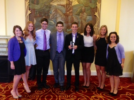 Student Alumni Board members Katie VanDever, Emily Wheeler, Adam Wilkerson, Chance Berndt, Canaan Coker, April Lewis, Katie Bolin, and Elizabeth Harner