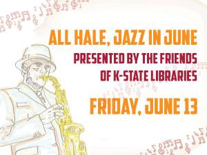 Ad for Jazz in June featuring a saxophone player