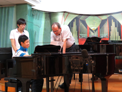 Dobrzanski, Hsu and a young Kinmenese piano student Sheng-Chie Huang