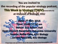 TWiV at KSU Division of Biology 