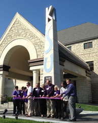 Photo (from left): Noel Schulz, K-State first lady; Amy Button Renz, president and CEO, K-State Alumni Association; Richard �