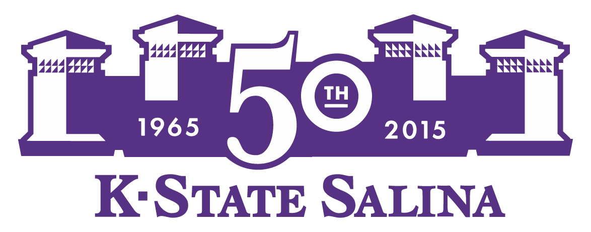 The official logo of Kansas State University Salina's 50th anniversary.