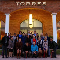 The study abroad group outside of the Torres Winery in Barcelona
