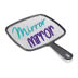 hand mirror with text