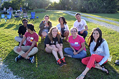 Students from the 2015 REU programs at the Welcome Picnic held on Sunday, May 31