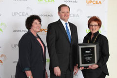 Nancy O’Connor, clinical associate professor, K-State Dept of FSHS; Bob Hansen, CFO of UPCEA; and Terrie McCants