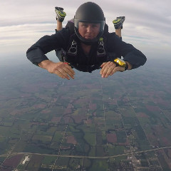 A skydive above Abilene with the K-State Parachute Club