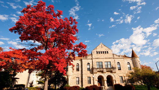 Holton Hall in the fall