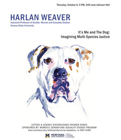 Poster for Harlan Weaver's Montana talk