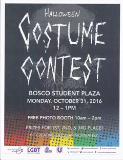 Halloween costume contest flier