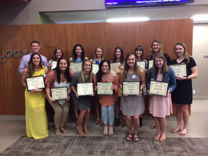 Kinesiology student scholarship winners