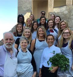 Students from KSU in Italy's summer program cooked a real Italian meal with an Italian chef in 2017