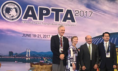 Carol Shanklin with other scholars from the APTA