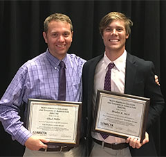 Dr. Chad Miller & Braden Hoch receiving Awards