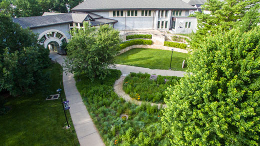Aerial view of The Meadow