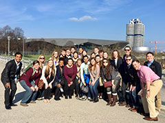 The group outside of BMW in Munich