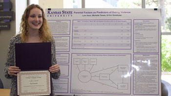 Lara Hoss, junior in family studies and human services, won best family studies and human services research poster