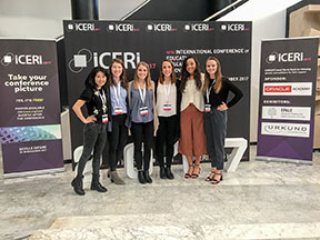 Photo by Vibha Jani  IAPD students Sunny Zhao, Abigail Reese, Whitney Allen, Natalie Hill, Hana Robinson and Hannah Gwartney participated at the November ICERI Conference in Seville, Spain.