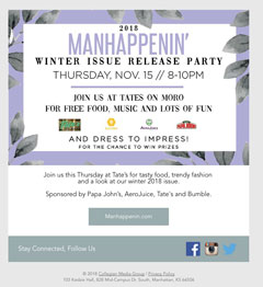 Flyer for Winter release party