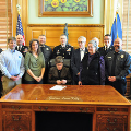Gov. Kelly signs Wildfire Awareness Week proclamation. 