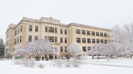 Campus in the winter