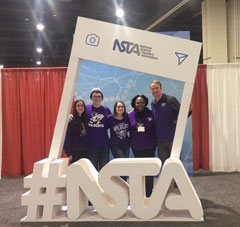 Kimberly Staples and her students at the NSTA conference. 