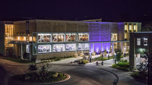 K-State Student Union at night 