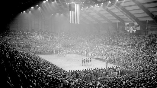 First game in Ahearn Field House