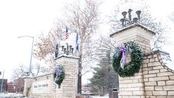 Wreaths at Higinbotham Gate