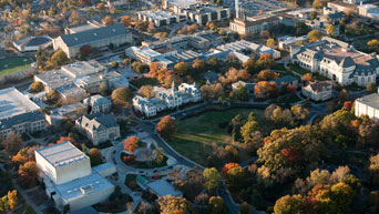 Aerial image of K-State's Manhattan campus