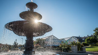 Fountain at the K-State Gardens