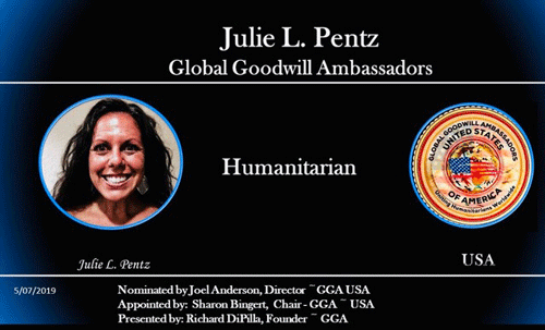 Pentz Global Goodwill Ambasador