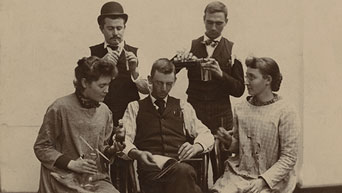 Chemistry class in 1891