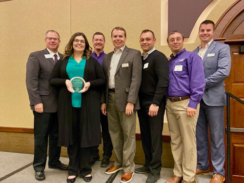 K-State Polytechnic team accepts award for innovation and economic engagement from Vice President for Research