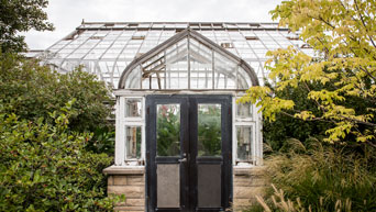 Conservatory at the Kansas State University Gardens. 