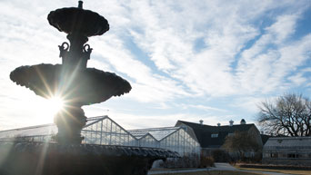 Fountain at Kansas State University Gardens