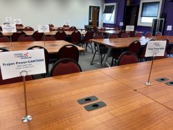 This room might be calm now, but it will soon be full of energy from the bright young minds competing in the Manhattan Regional KidWind Challenge.