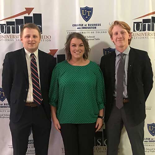 From left to right: Landon King, Kellie Jackson and Quin Napier.