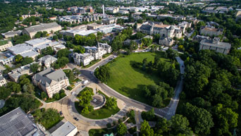 Aerial image of K-State's Manhattan campus