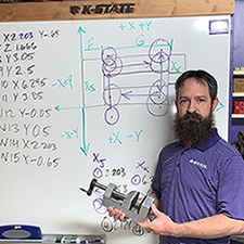 Timothy Deines, industrial and manufacturing systems engineering senior instructor at Kansas State University, has been teaching his Manufacturing Processes Lab course online from his basement home classroom where students learn to design and manufacture 