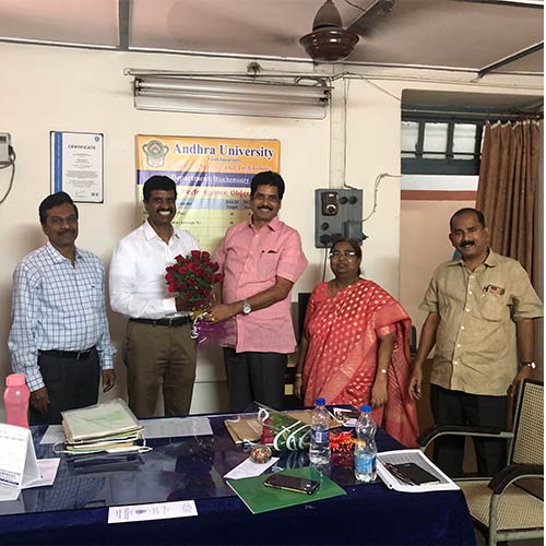 Ganta visits Andhra University in Visakhapatnam, India to discuss collaborations and to help plan a "Golden Jubilee" celebration.