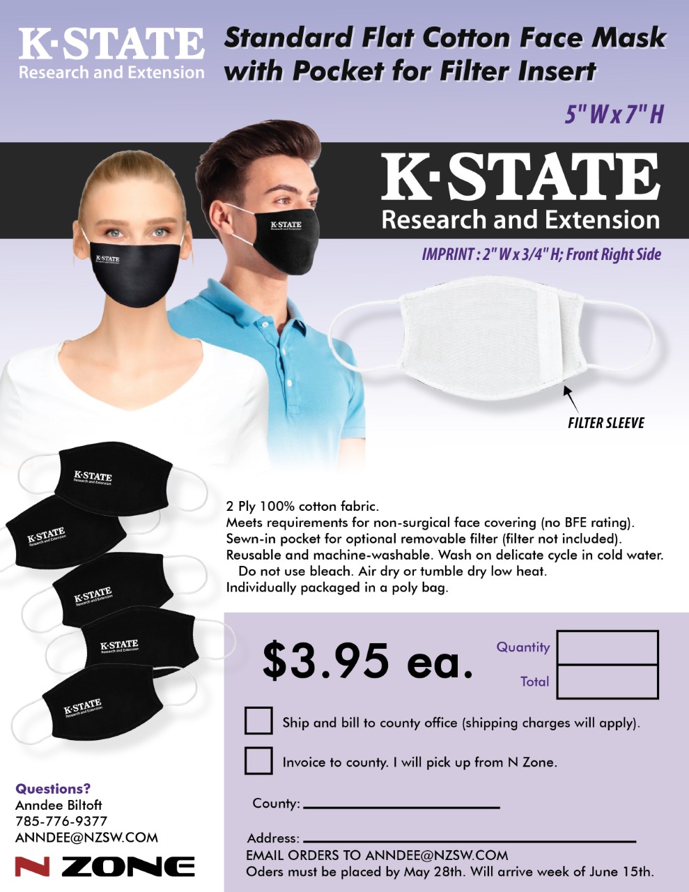 Flyer for KSRE Face Mask
