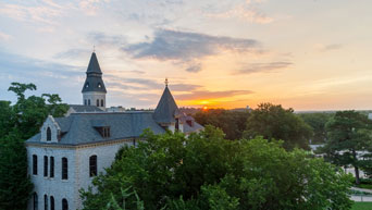 Sun rises at Manhattan campus