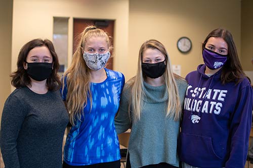 (From left to right) Sophie Sutton, Lucy Fischer, Alexis Justice and Kate Lewis