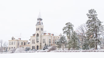 Anderson Hall in the winter