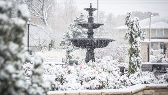 Fountain at Kansas State University Gardens