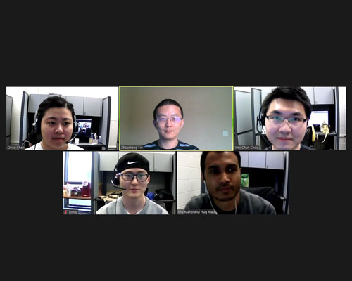 The 2021 research team had their manuscript published in Environmental Health Perspectives. They are (top row, left to right) Qiran Chen, Zhoumeng Lin, Wei-Chun Chou (bottom row, left to right) Long Yuan and Md Mahbubul Huq Riad.