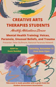 Creative Arts Therapies Students to Host a Training