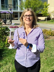 Kimberly Kramer, professor in the GE Johnson Department of Architectural Engineering and Construction Science, poses with her recent ACI award.